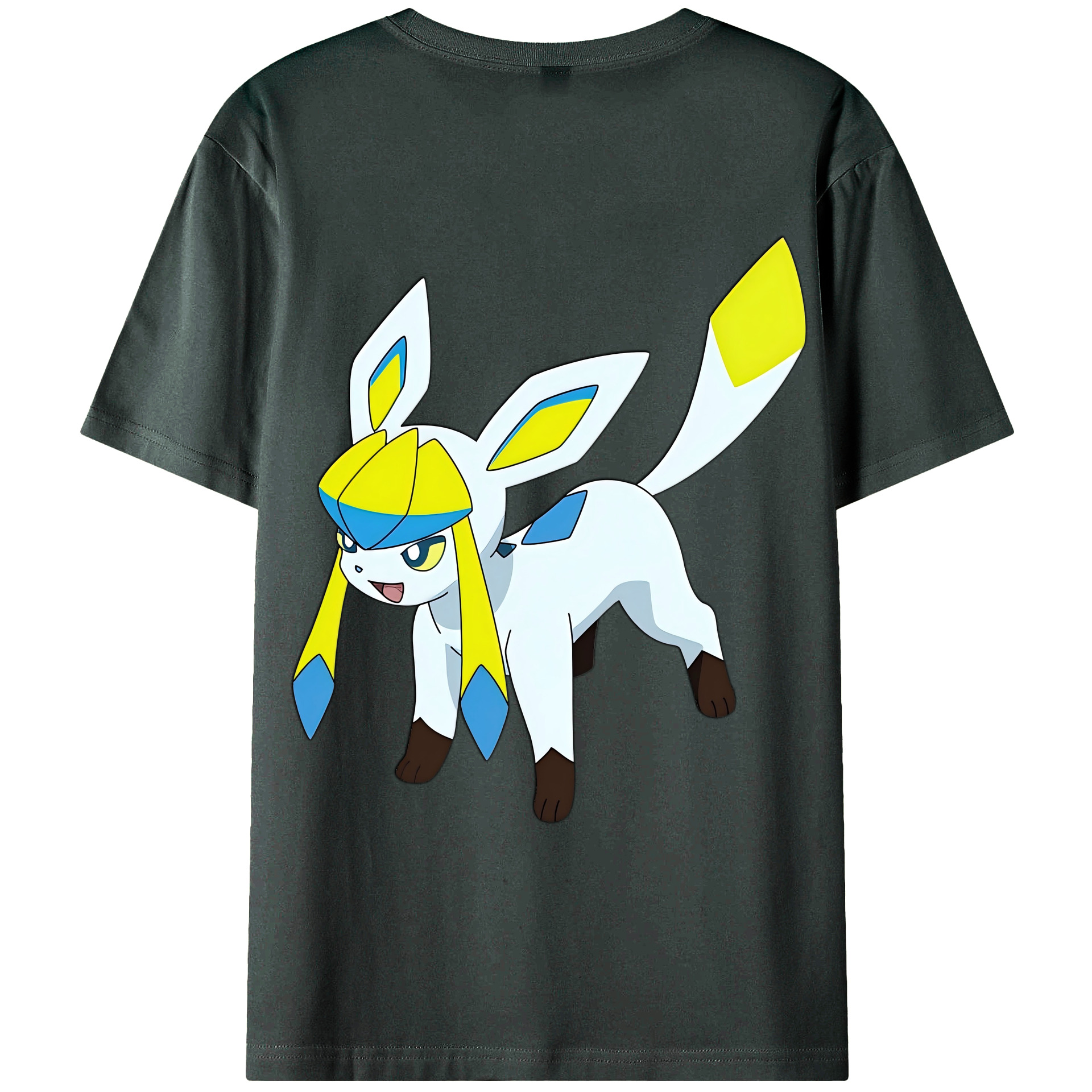 （画像用） Digimon デジタルモンスター/デジモン 綿100％ メンズ半袖Tシャツ（バックプリント） 通気性